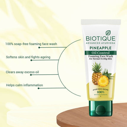 Biotique Bio Pineapple Oil Control Foaming Face Wash