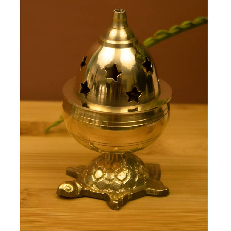 Spillbox Gold-Toned Brass Kachua Goblet Diyas Pooja Essential