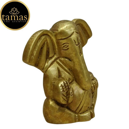 Tamas Brass Ganesha Statue for Temple (Golden)