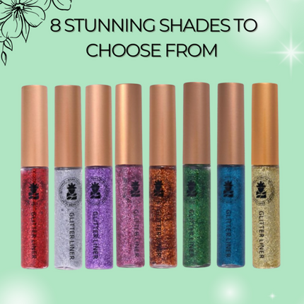 BOBI Glitter Eyeliner Green Diamond Sparkle Finish