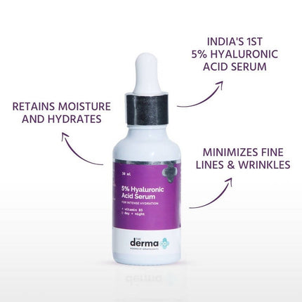 The Derma Co 5% Hyaluronic Acid Serum for Intense Hydration