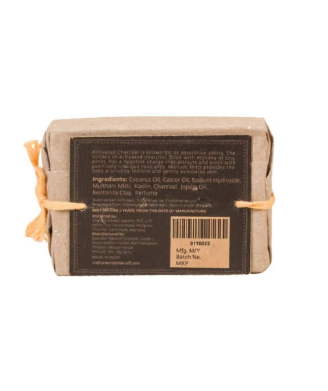 Isha Life Multani Mitti Charcoal Soap (Paraben & SLES Free)