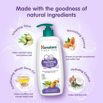 Himalaya Nourishing 2 in 1 Baby Shampoo & Conditioner for Tangle Free Hair