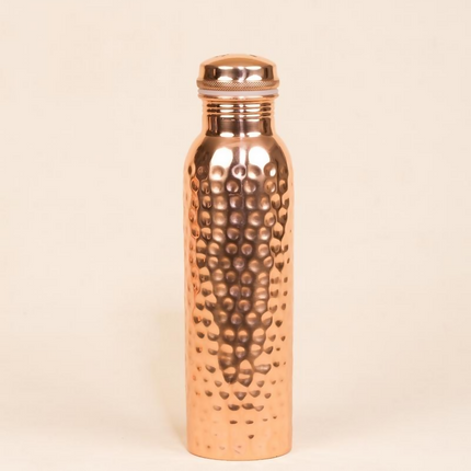 Isha Life Hammered Copper Water Bottle - 950 ml