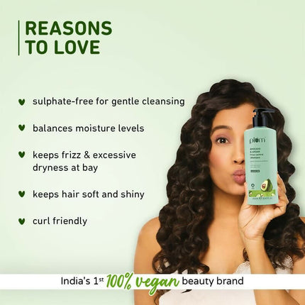 Plum Avocado & Argan Oil Sulphate-Free Shampoo For Frizzy Hair