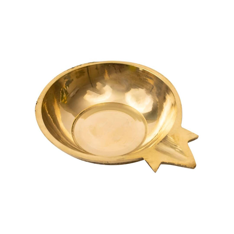Spillbox Gold-Toned Brass Agal Vilakku Diya Round Pooja Essential
