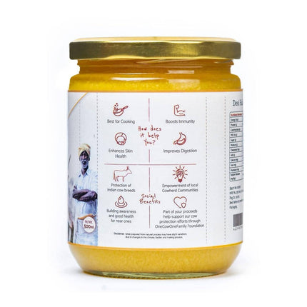 Kudej Desi Hallikar Cow A2 Ghee | Organic Desi Gir Cow Ghee |  Made From Grass Fed Cow's Milk