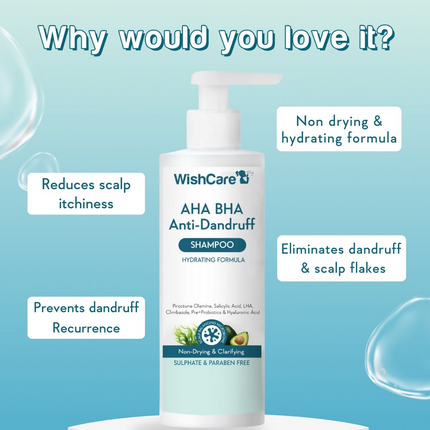 WishCare Aha Bha Anti-Dandruff Shampoo