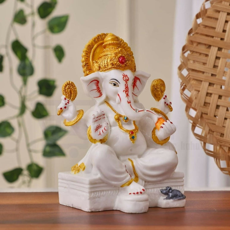 Apnimarket Marble Dust Ganesh Idol